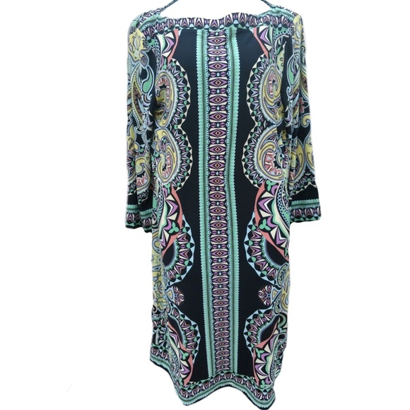 ECI Dresses & Skirts - ECI New York Colorful Paisley Square Neck Dress